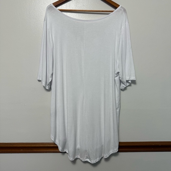 Torrid Favorite V-Neck Tunic Tee Womens 3X Super Soft Knits Bright White Classic - Picture 4 of 10